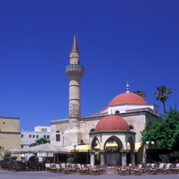 Kos Town, The Deffender Mosque at Eleftherias Square.Kos, Dodecanese, Greece©Clairy Moustafellou/IML Image Group