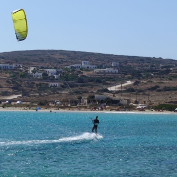 Kite surfing at Koufonisi island, Small Cyclades